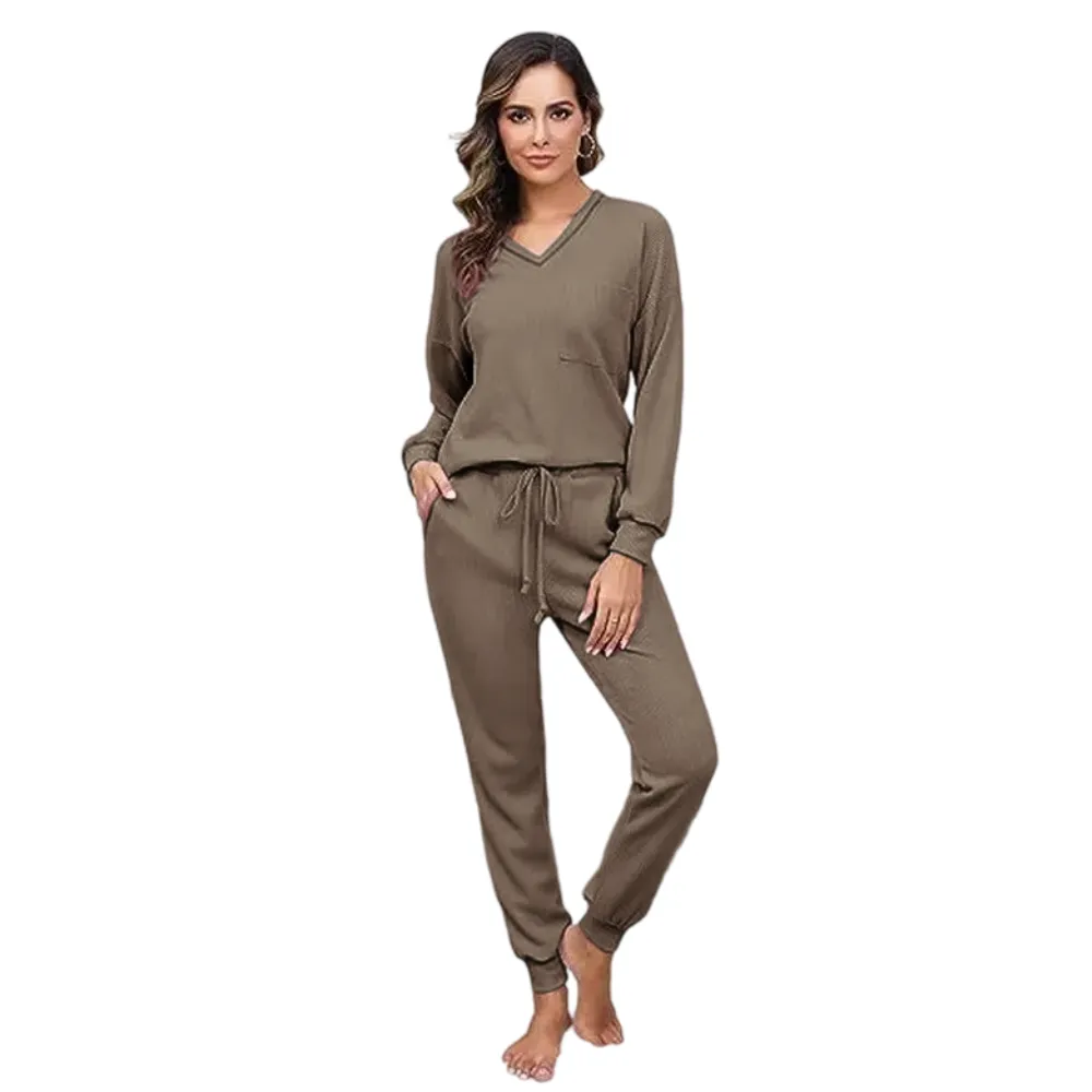 Womens Two Piece  Long Sleeve Pullover Tops