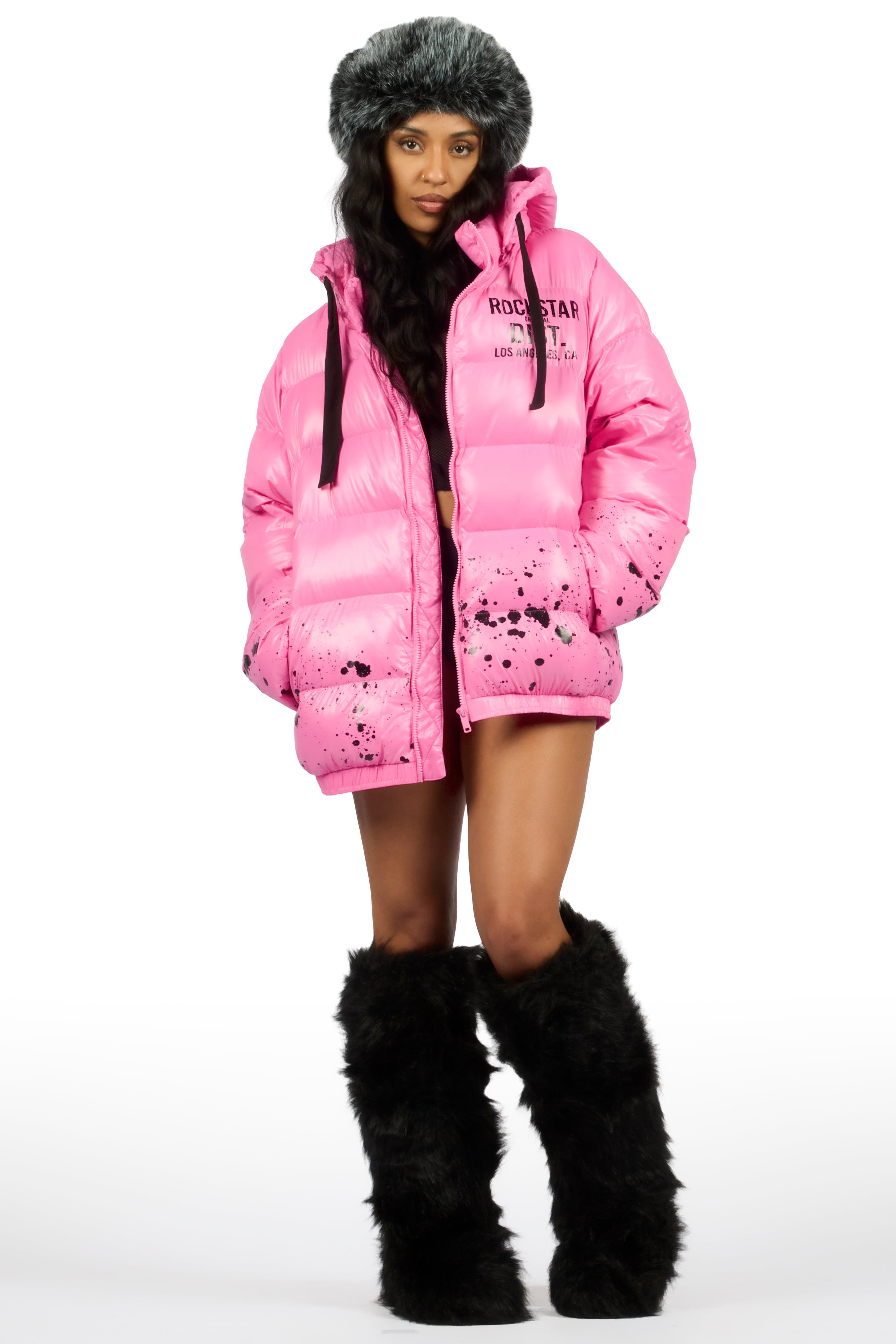 Art Dist. 2.0 Pink Puffer Jacket
