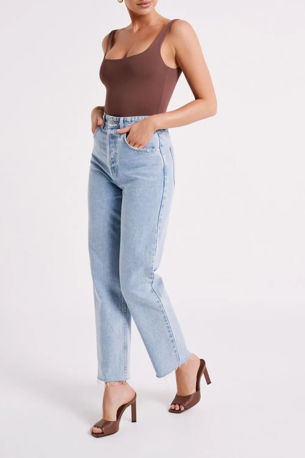 Recycled Nylon Scoop Neck Bodysuit