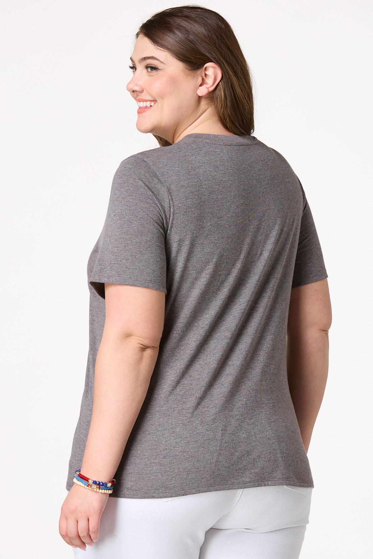 Plus Size Pledge Of Allegiance Map Tee