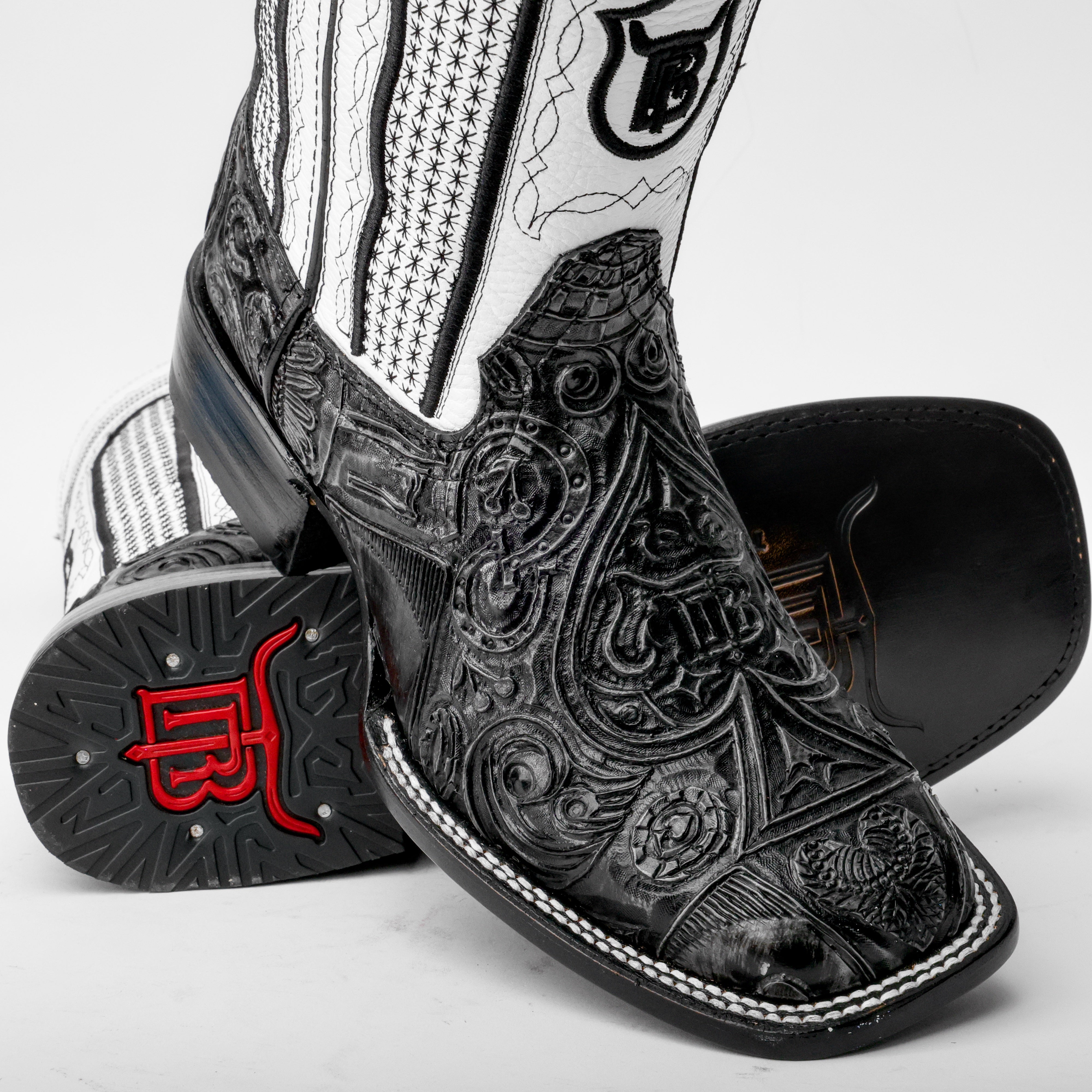 Ace Of Spades Grey/Black - Square Toe