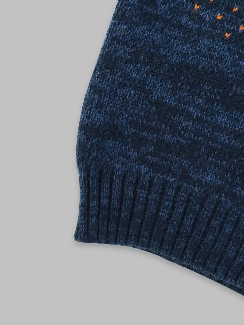 Women's Moon & Star Pattern High Neck Sweater