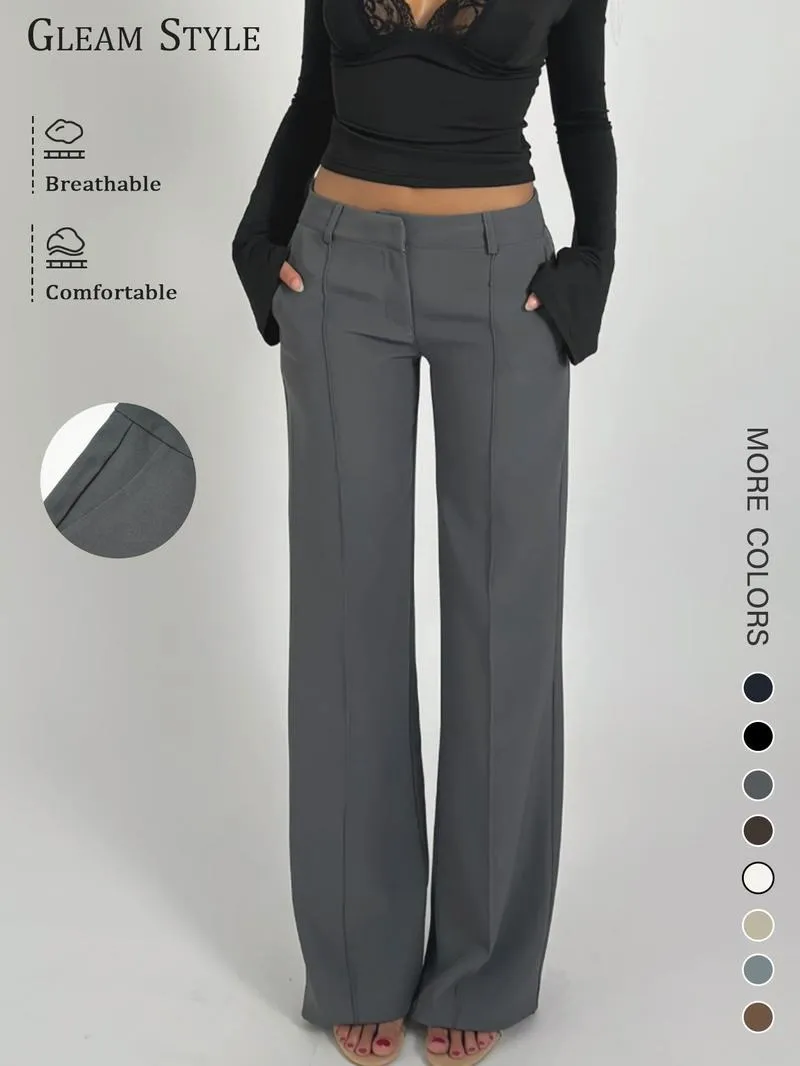 Women's Casual Fashion Suit Pants, Spring & Fall Long Trousers