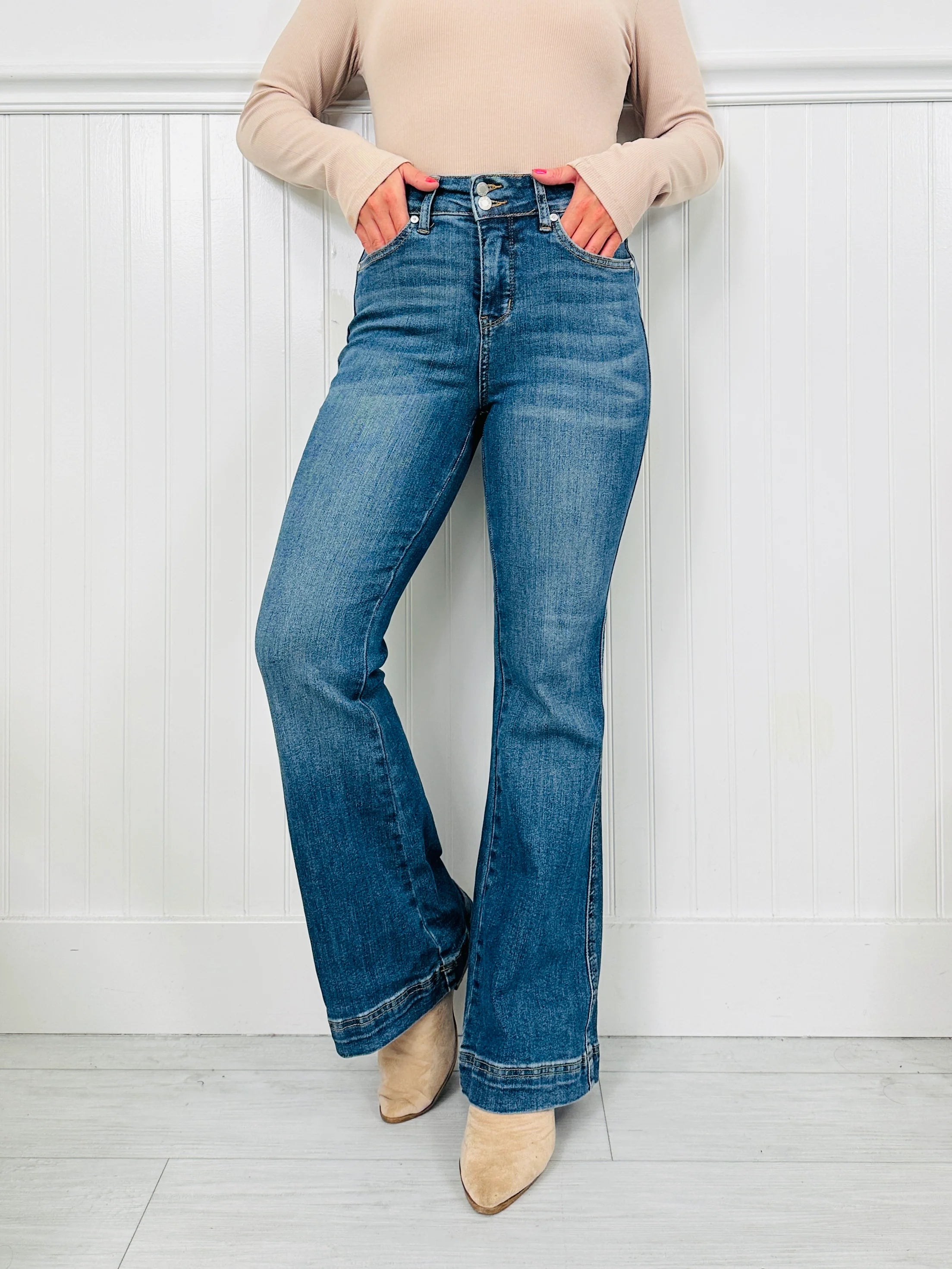 Judy Blue Double Vision Tummy Control Double Button Jeans- Multiple Inseams!