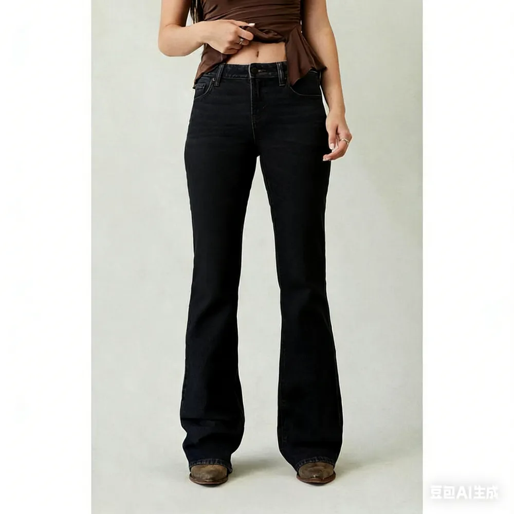 Women's Jade Low Rise Bootcut Jeans Stretch Dark Blue