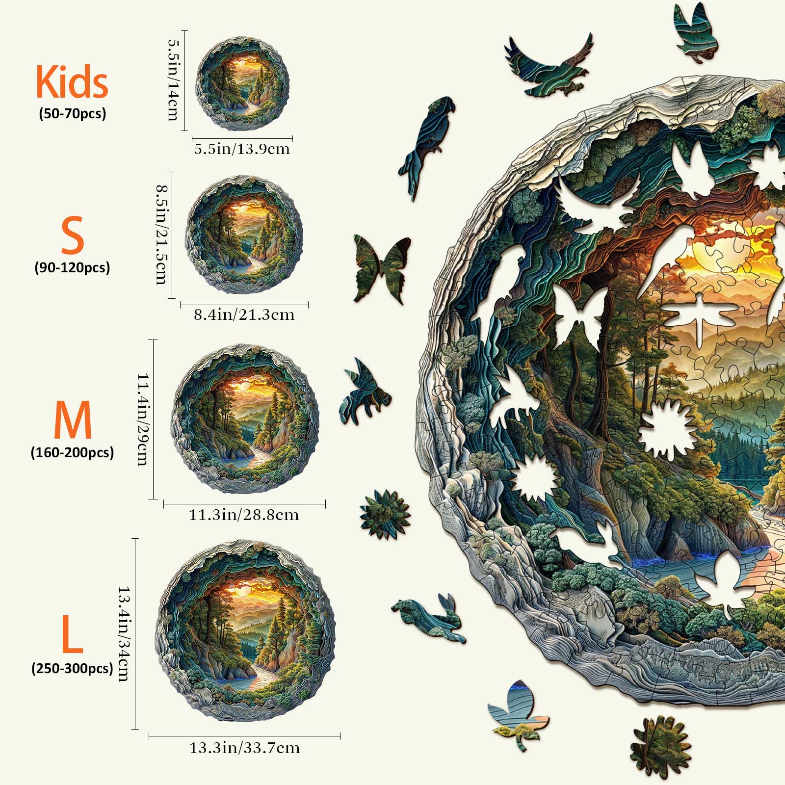 Cave Forest Wooden Jigsaw Puzzle