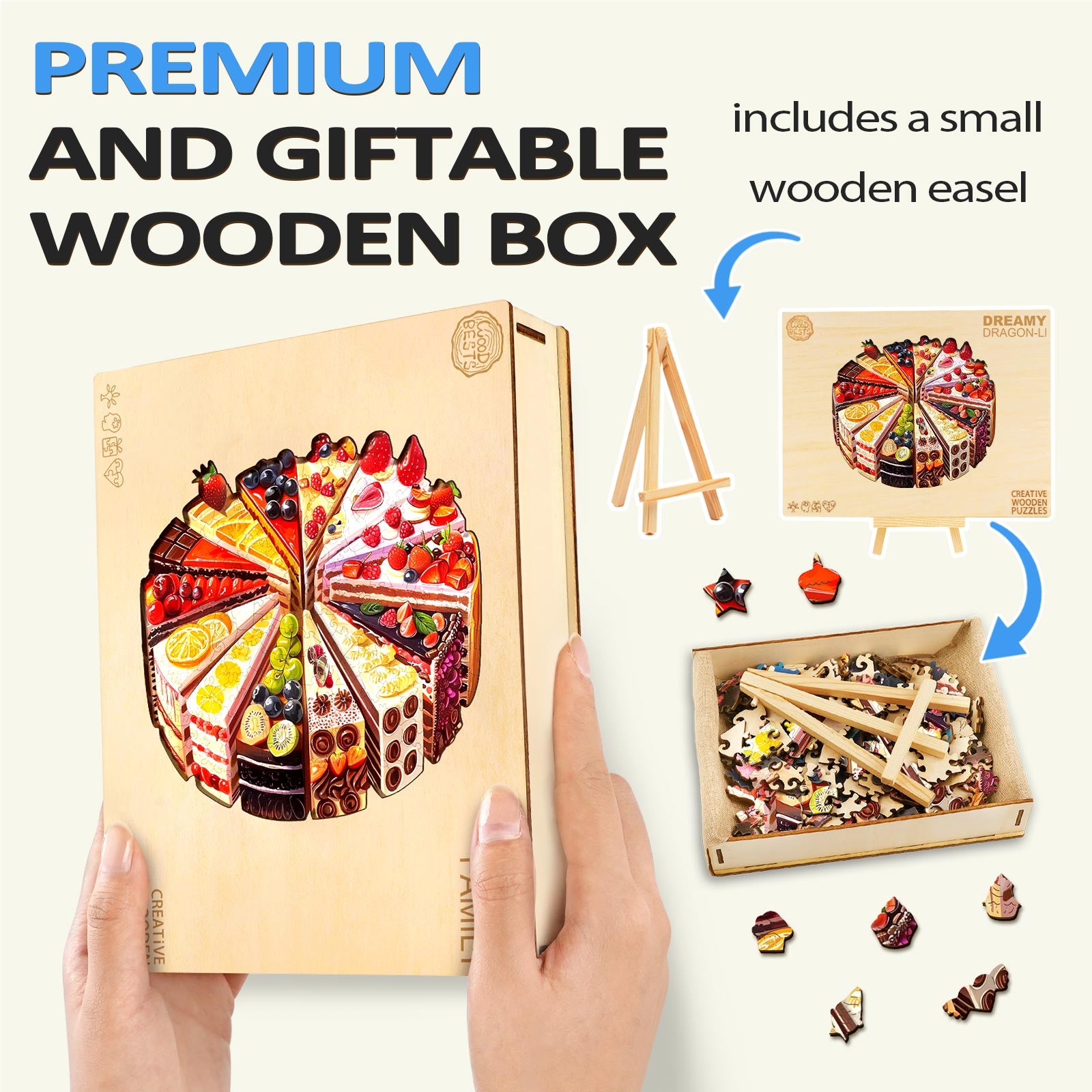 Delicious Cake Wooden Jigsaw Puzzle