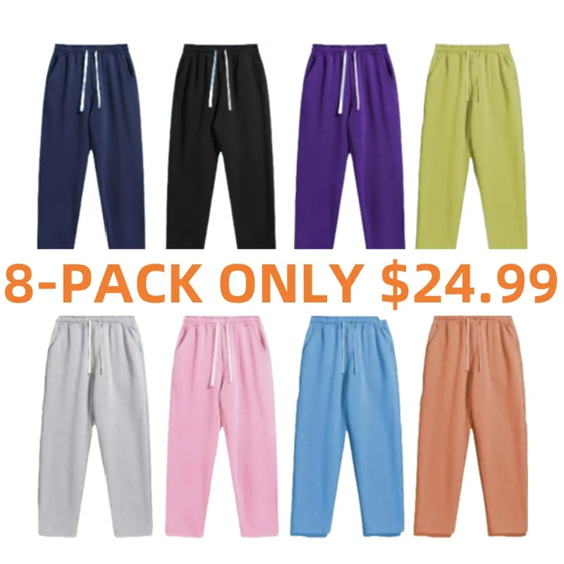 Regular Fit Sweatpants – Comfortable Drawstring Waist for Casual Wear(Just $3 Each!)