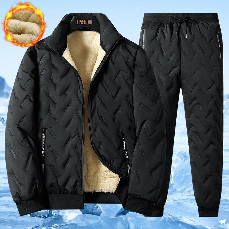 ​​Men's Winter Fleece Windproof Two-Piece Set