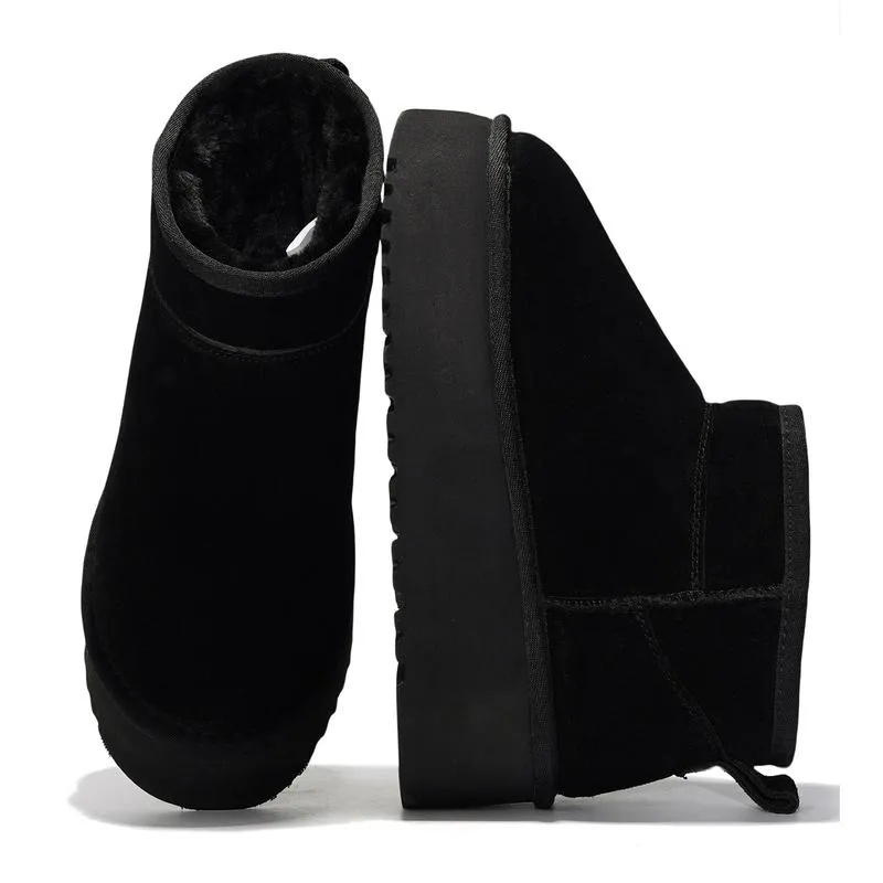 Women's Suede Ankle Boots – Water Resistant, Fur Lined, Lightweight, Non-Slip, Memory Foam Comfort