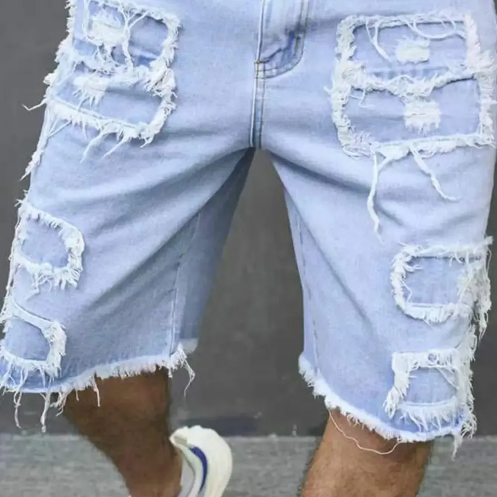 Distressed Fringed Hem Denim Shorts - Bold Street Style Casual Summer Essential