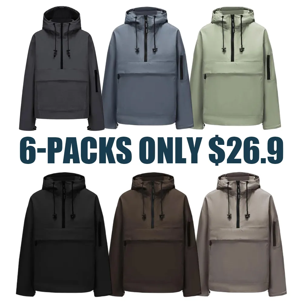 Waterproof oversized autumn hooded jacket