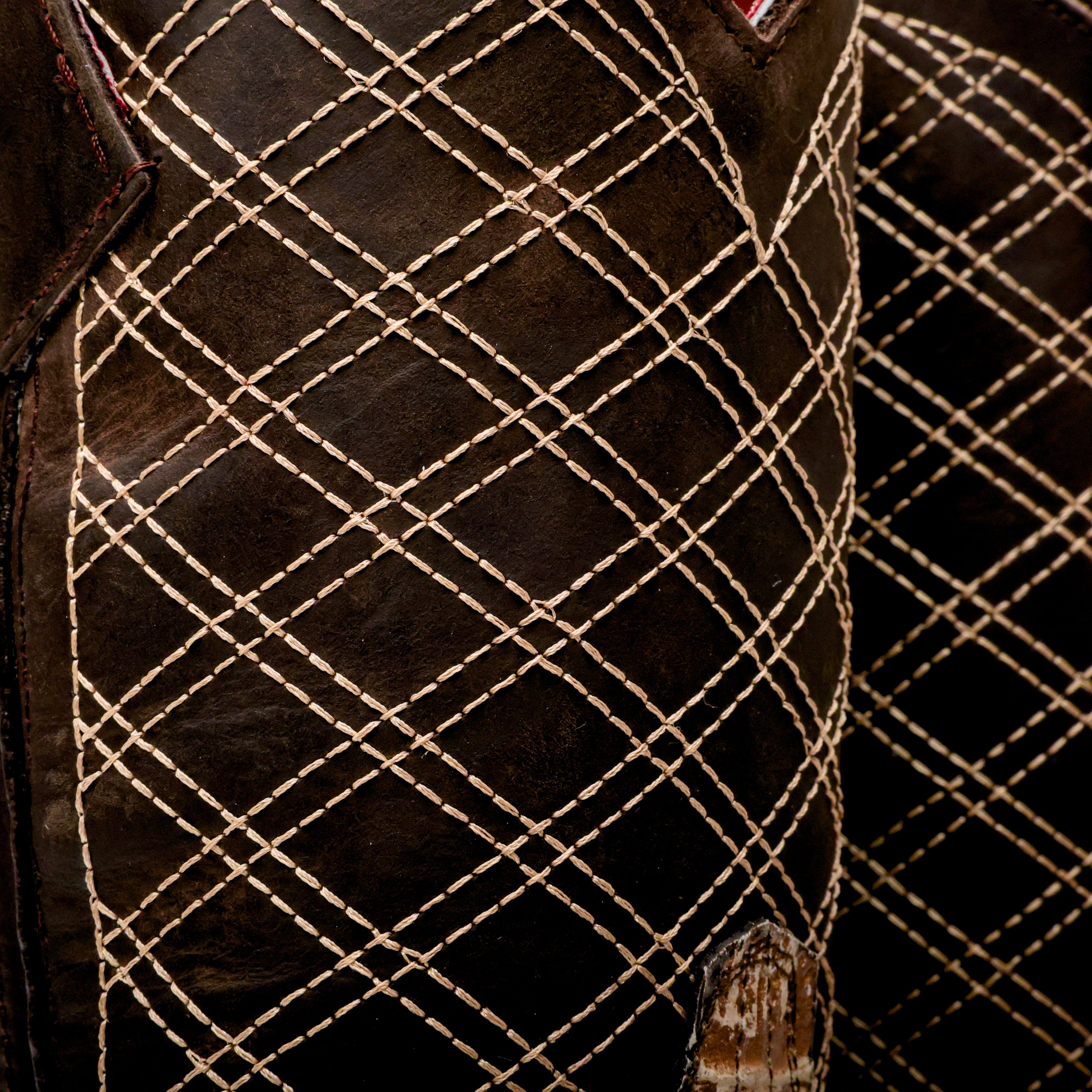 Rustic Desert Caiman Neck Leather Boots With 3D Lightweight Sole - Composite Toe