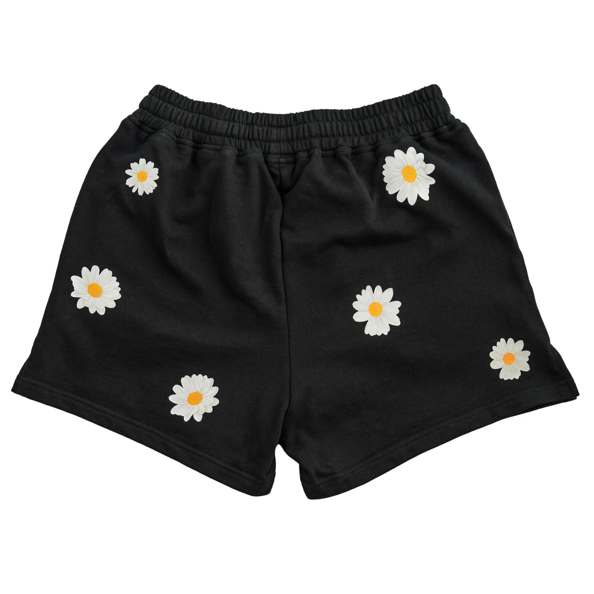 COTTON SHORTS (MID THIGH CUT) DAISY - BLACK