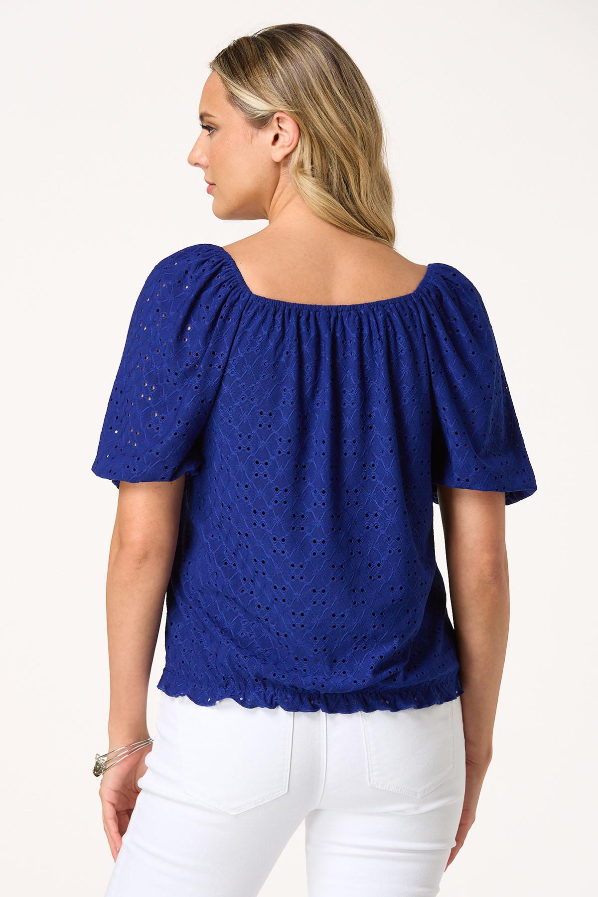 Eyelet Puff Sleeve Top