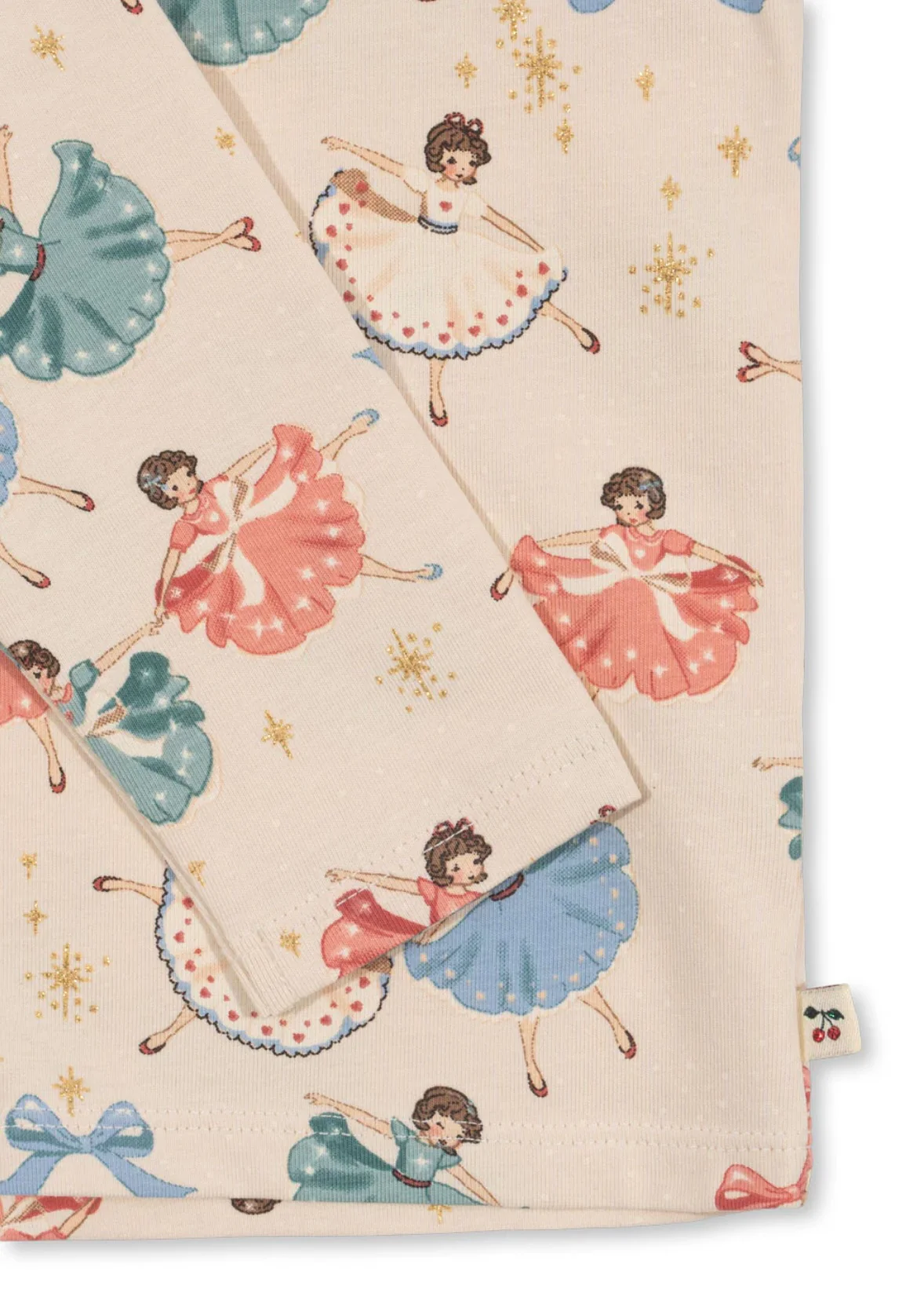 basic blouse/pants set gots - beige bow ballerina