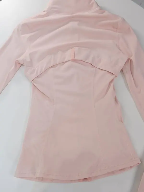 Women's Yoga Suit Gold Zipper Stand Up Collar Slimming Fitness Jacket