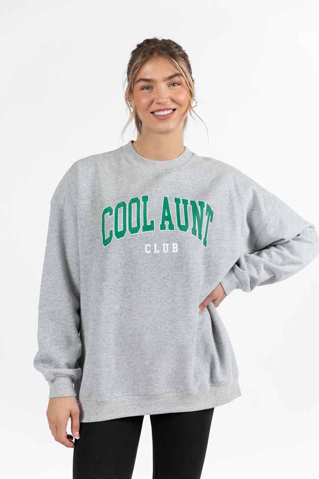 Cool Aunt Club Light Grey Graphic Sweatshirt