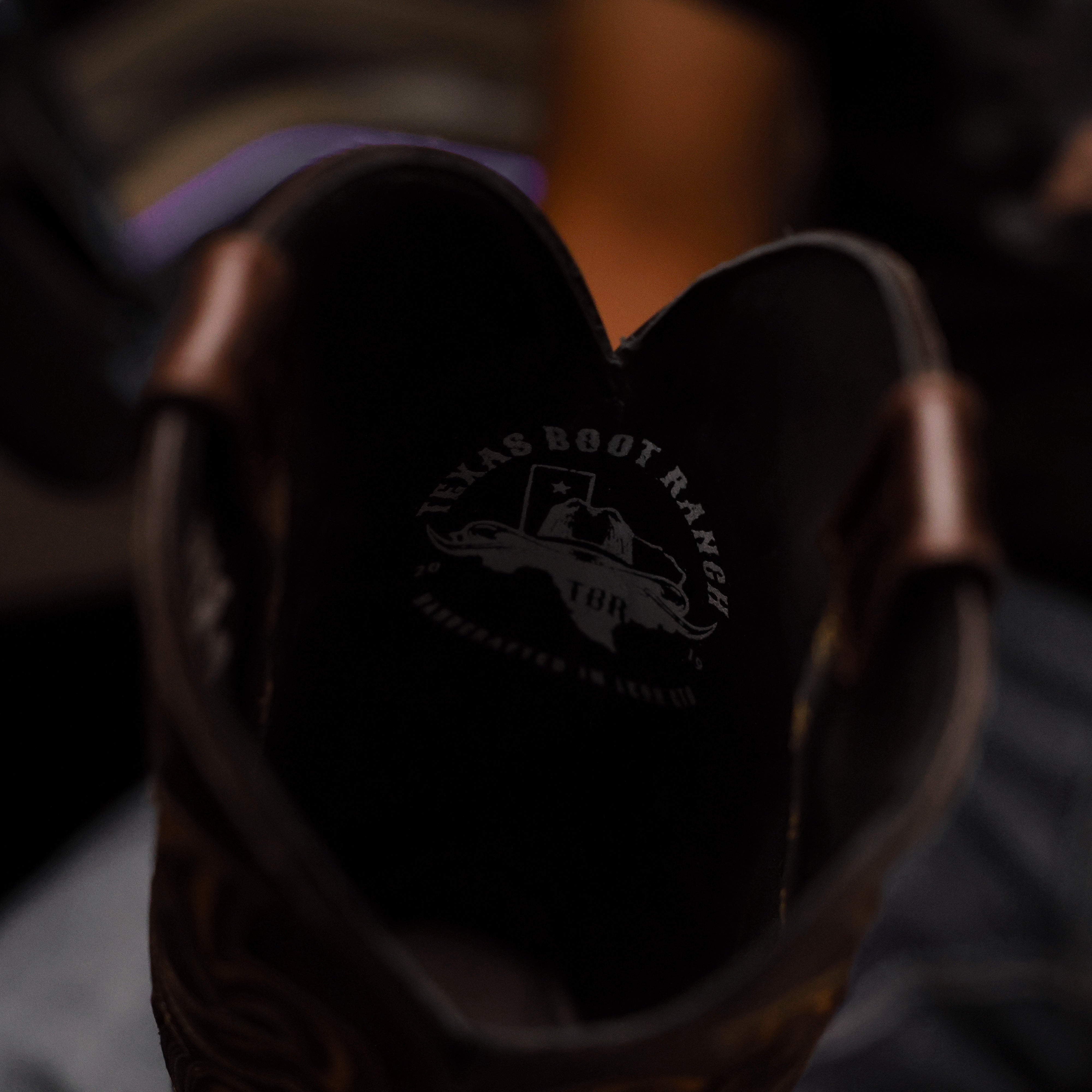 Honey Caiman Neck Leather Boots - Square Toe