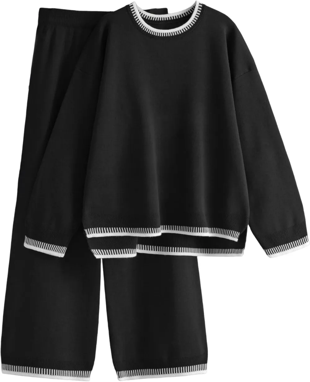 Women's 2-Piece Sets Spring Outfits Chic Comfortable Elastic Loungewear