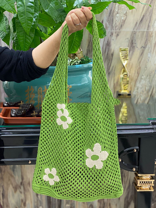 Original Creation Floral Weave Hollow Bags Accessories