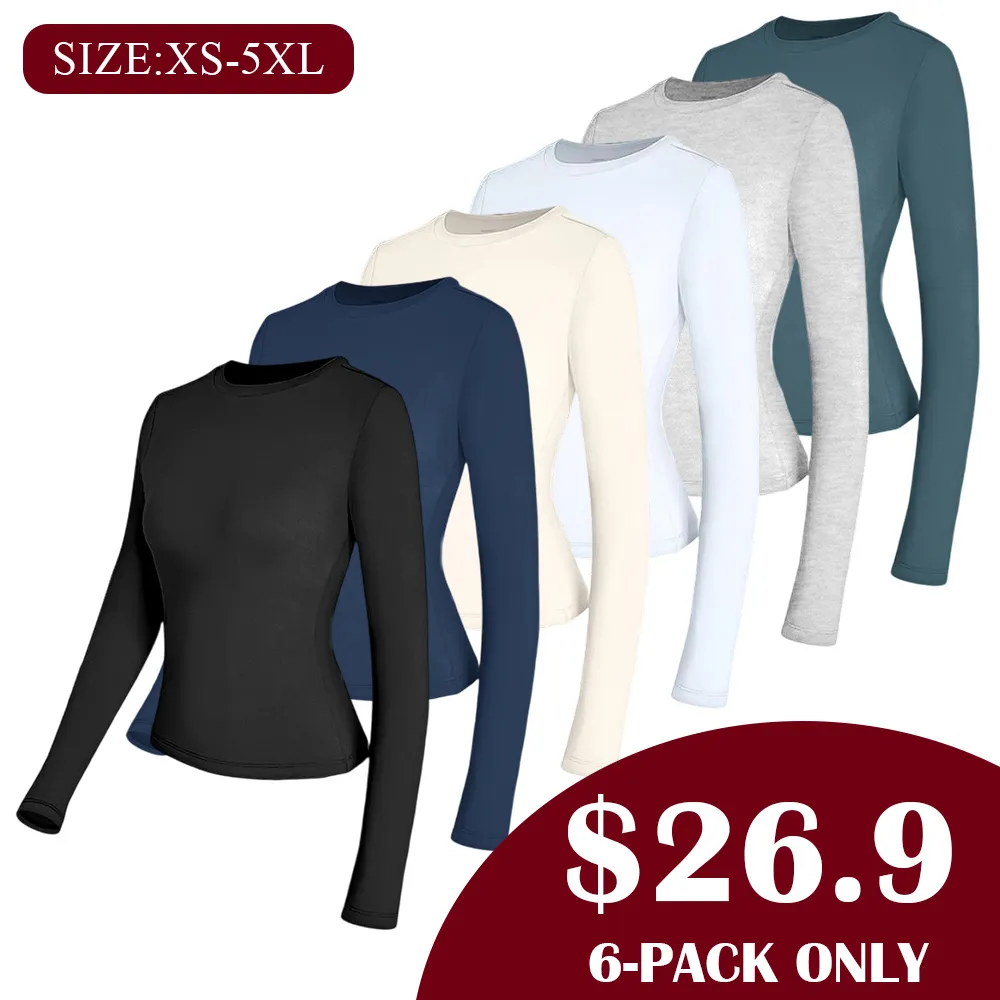 Women's long-sleeved shirt, basic crop top