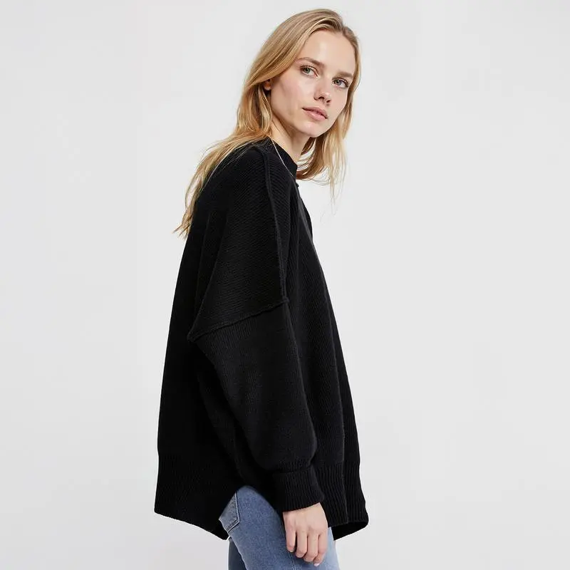 Women's Basic Solid Color Crew Neck Long Sleeve Top