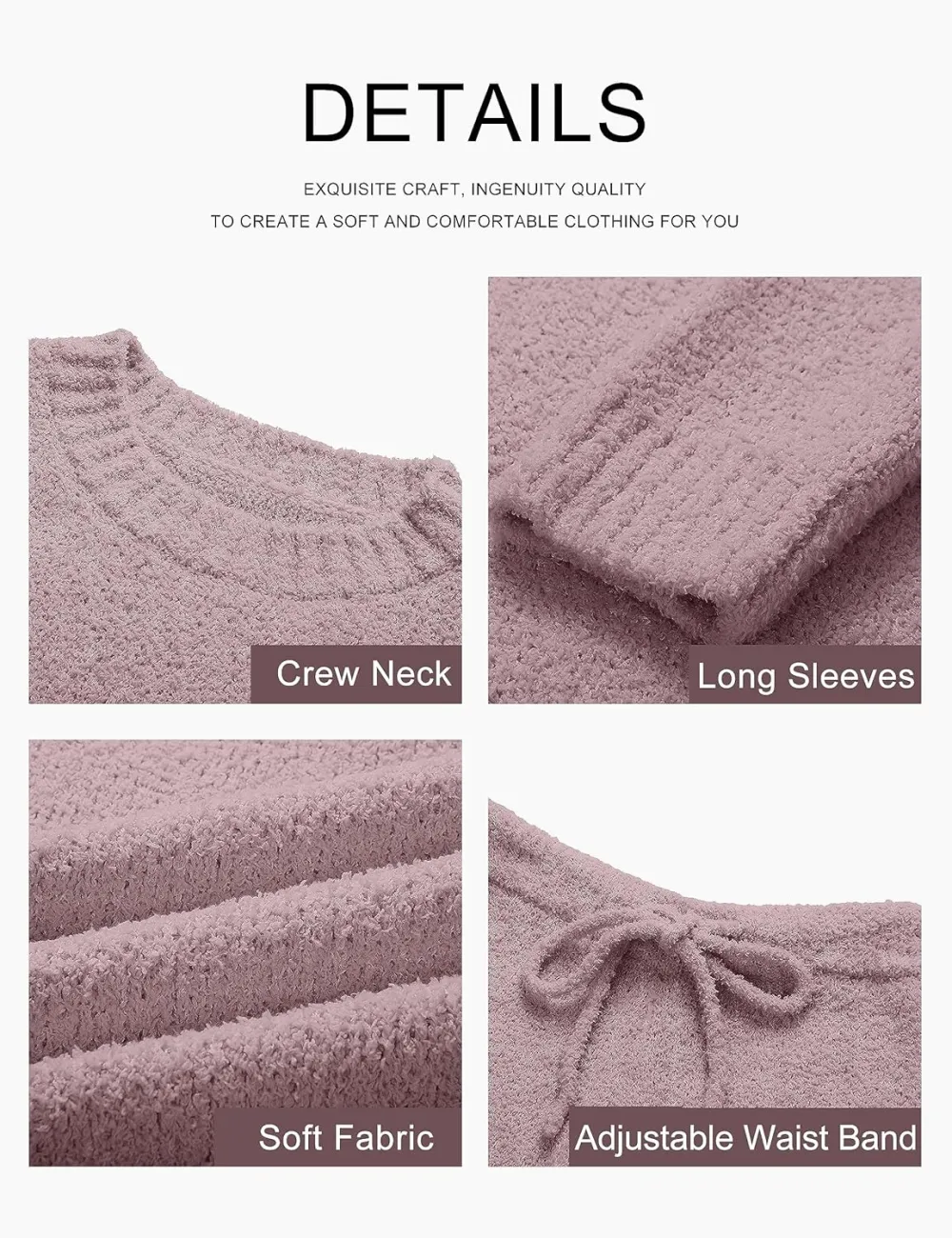 Womens Pajama Sets 2025 Fall Lounge Sweater Set