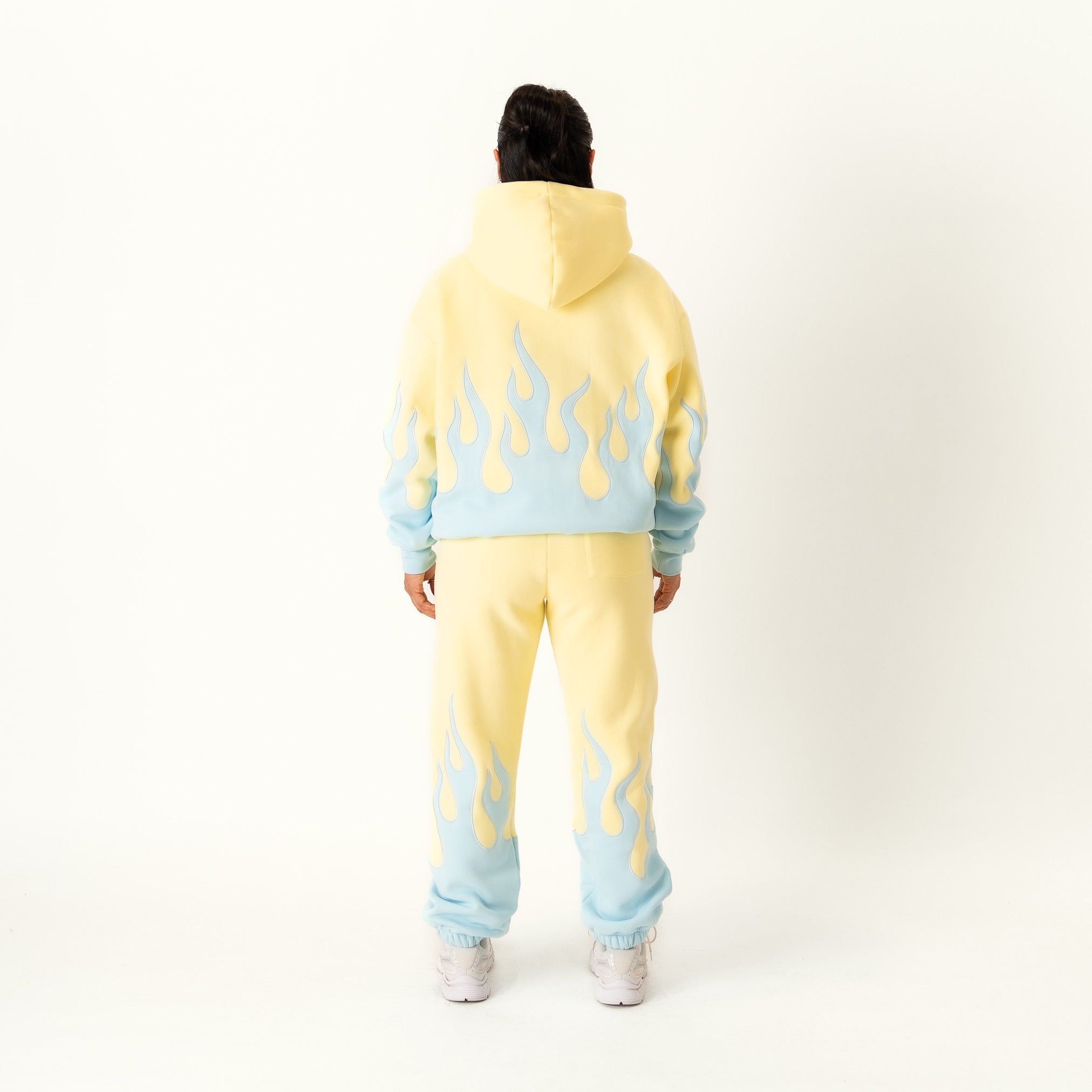 OVERSIZED PREMIUM HEATER HOODIE - YELLOW / BLUE