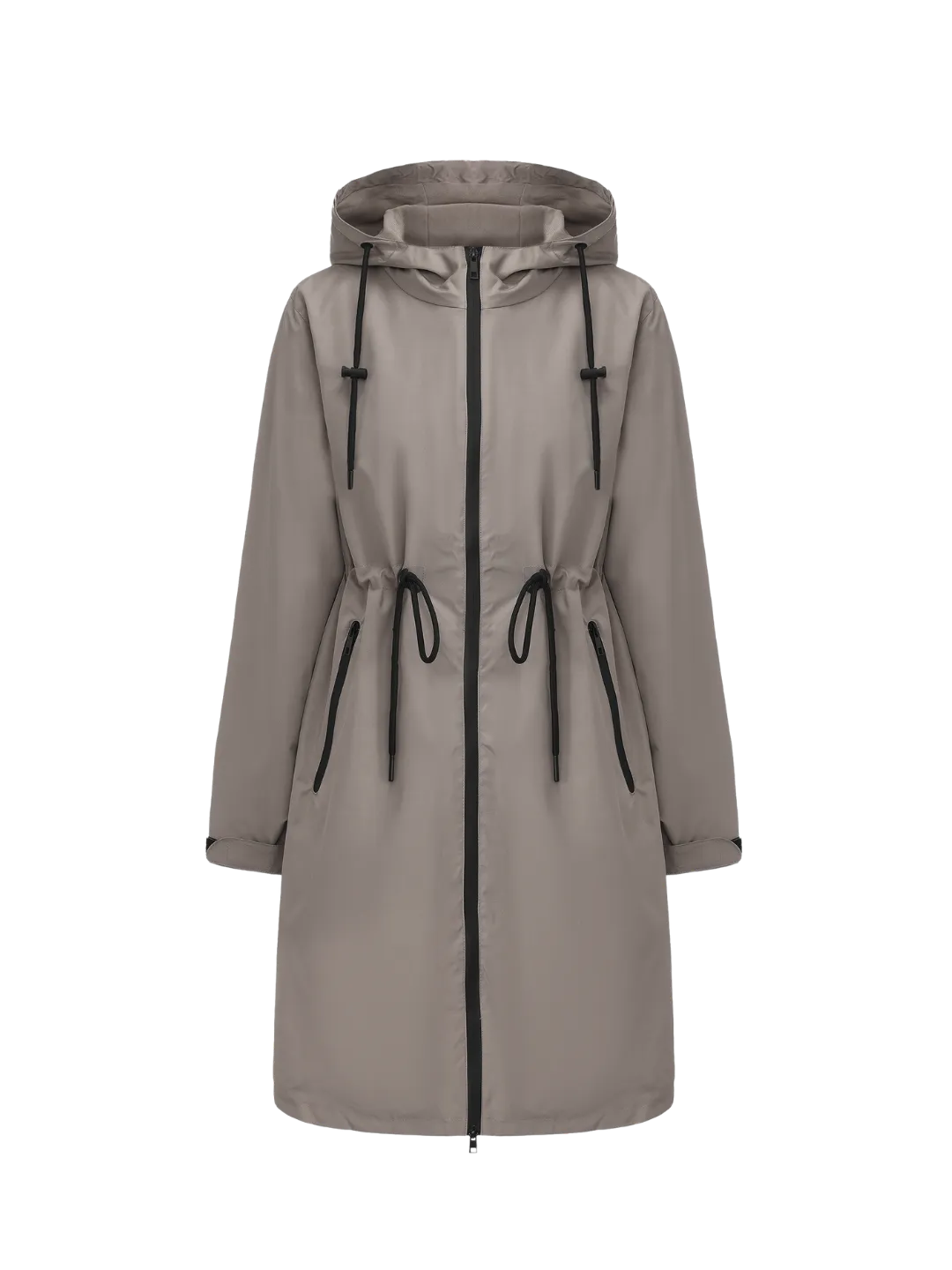 Long Line Waterproof Raincoat With Warmer brushed lining