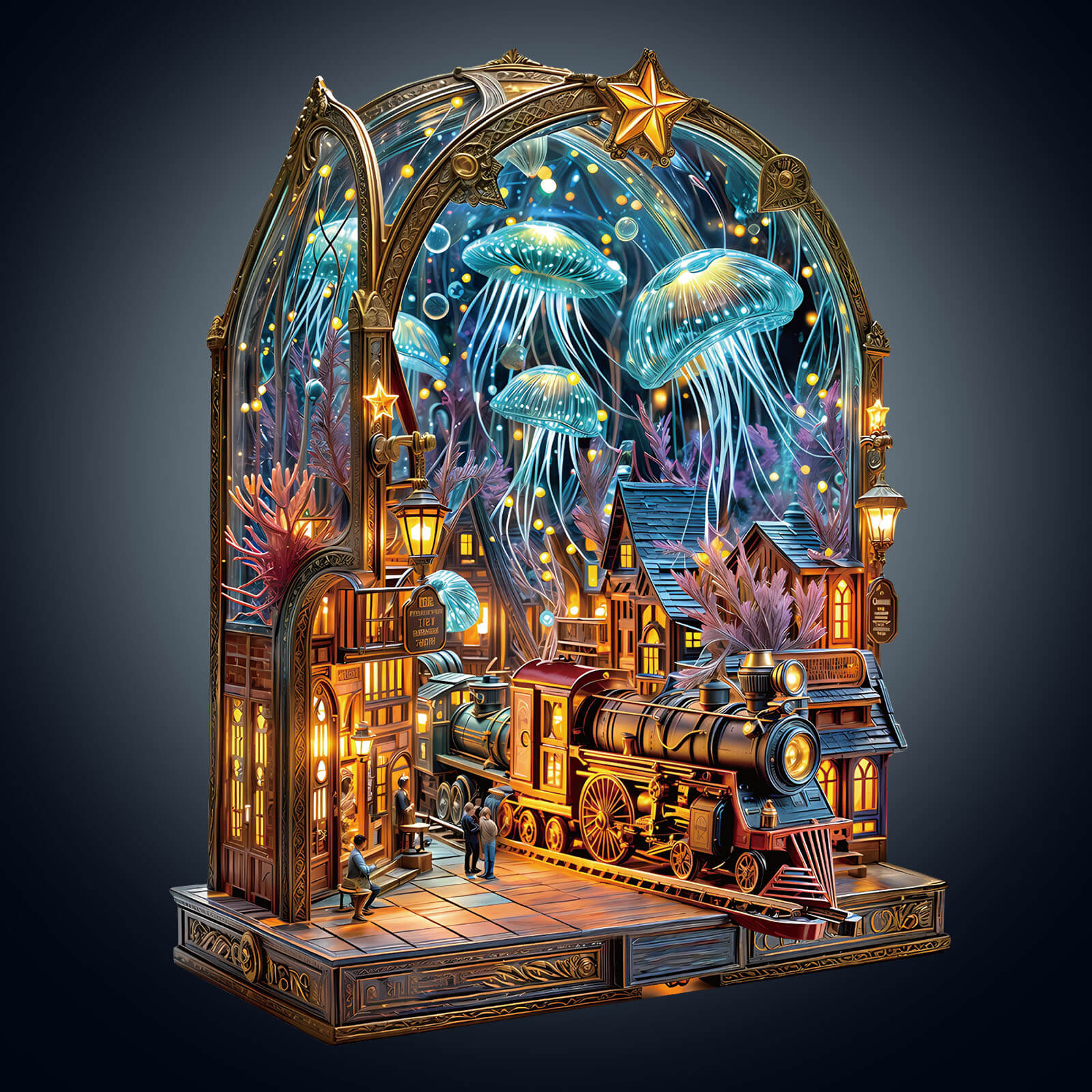 Underwater platform Wooden Jigsaw Puzzle