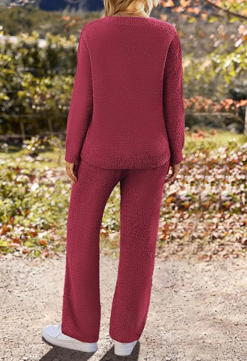 Women's Lounge Sets 2025 Fall Fashion 2 Piece Outfits Sweater Pajama Set