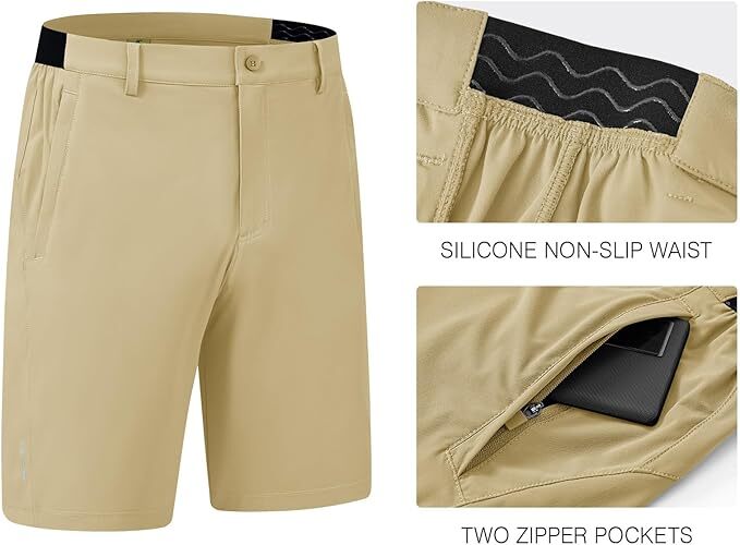 Men's Golf Work Shorts Stretch Waistband Dry Fit