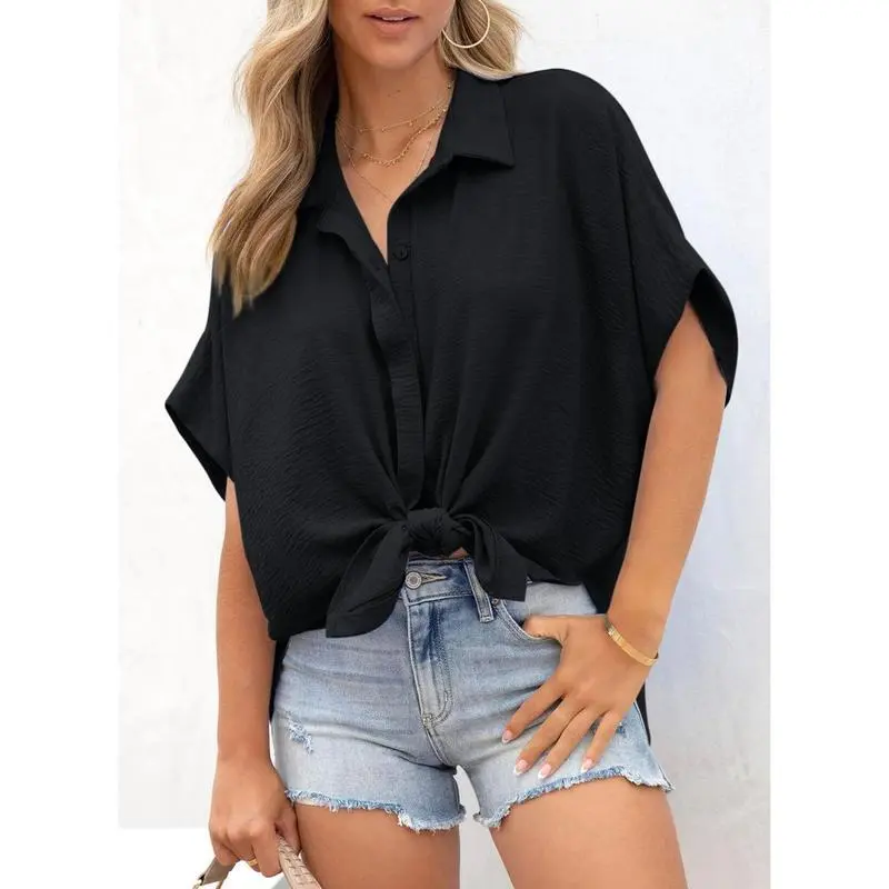 Women's Casual V Neck Button Down Shirts  (Just $3 Each!)