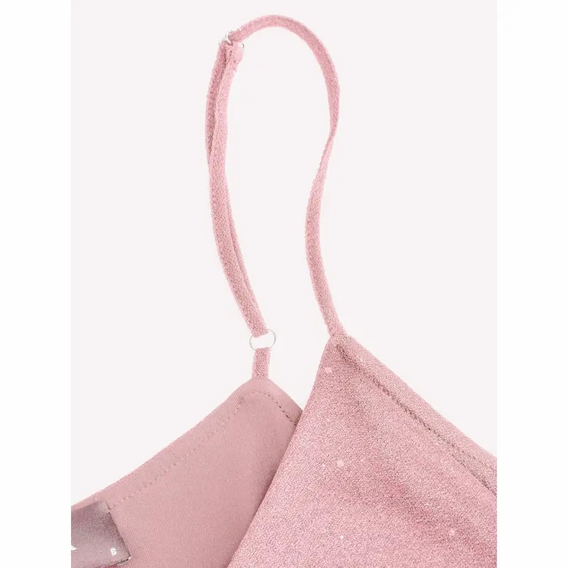 Women's Sequin V-Neck Halter Mini Dress – Ruffled Hem with Scarf