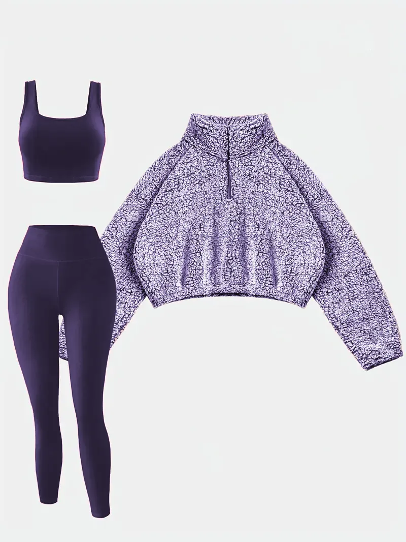 Women's Fleece Lined Sweatshirt Set