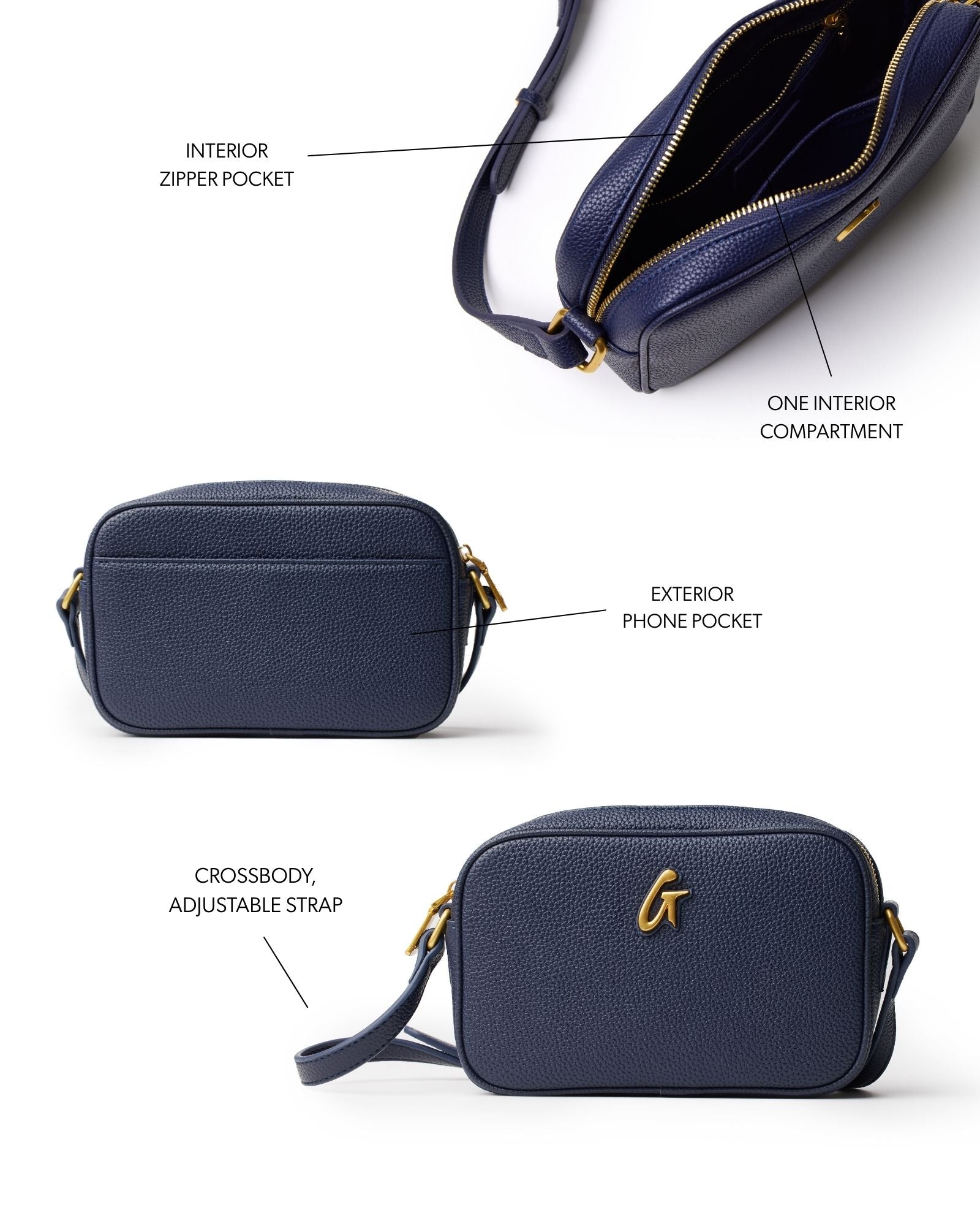 STANDARD PEBBLE CAMERA BAG - NAVY