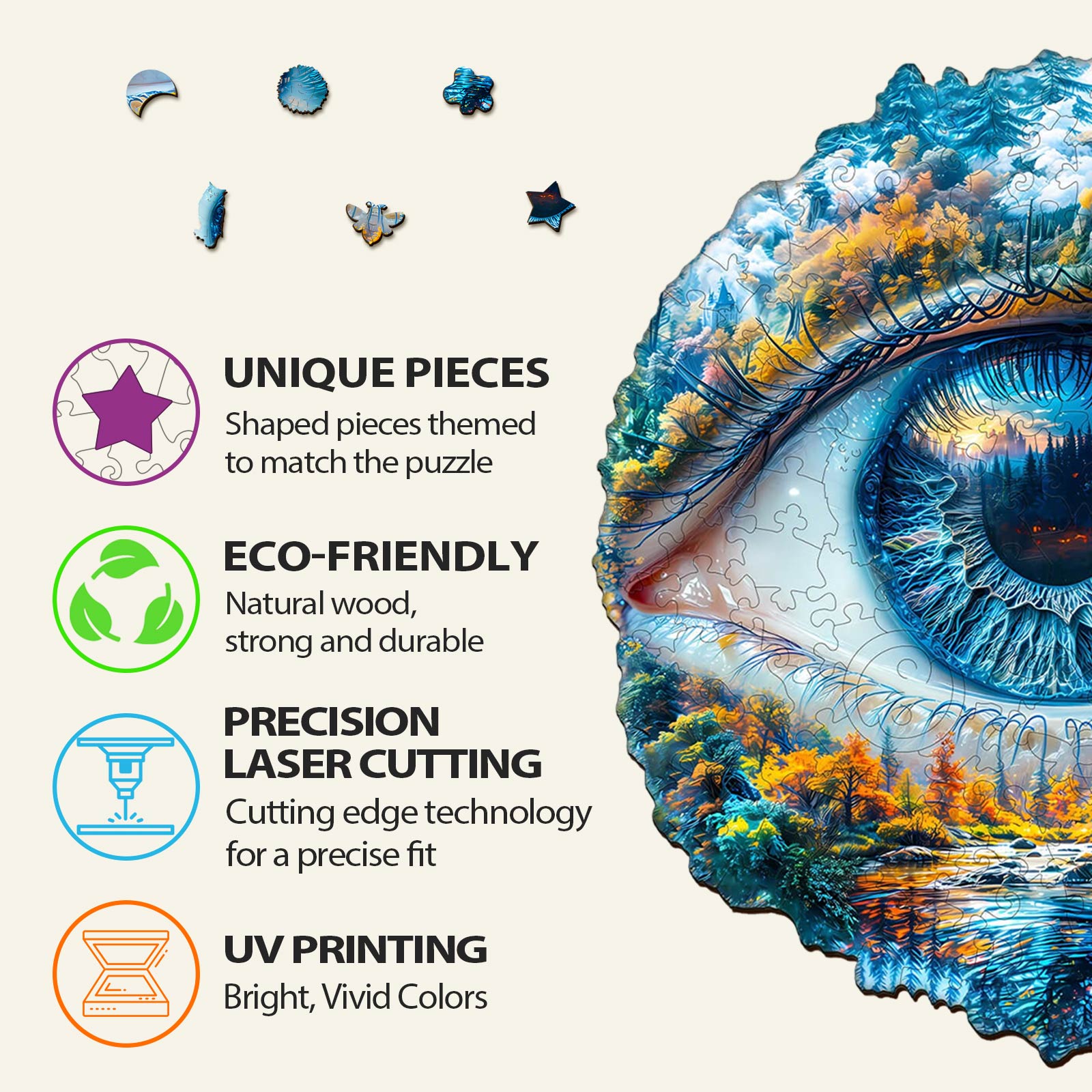 Eye of Nature Wooden Jigsaw Puzzle