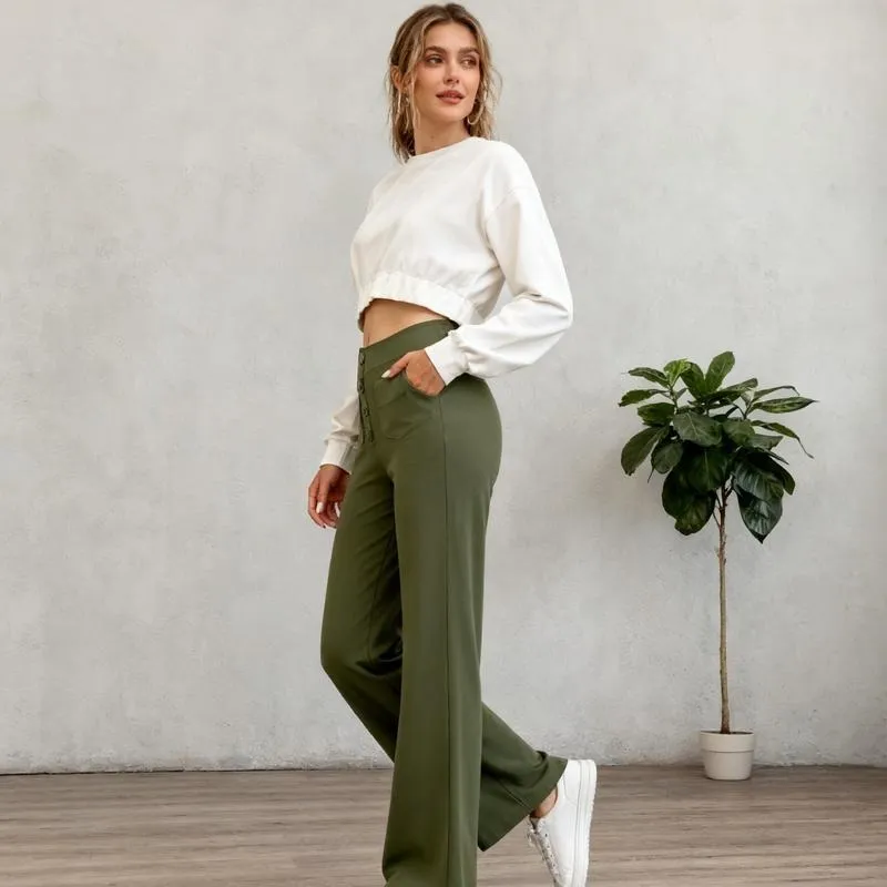 Women's High Waist Casual Pants