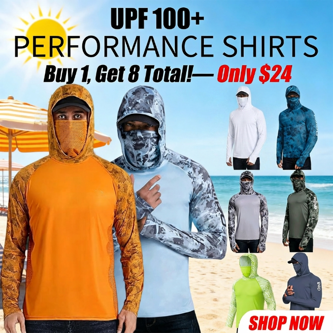 ☀️Men’s UPF 100 Sun Protection Hoodie with UV Detection