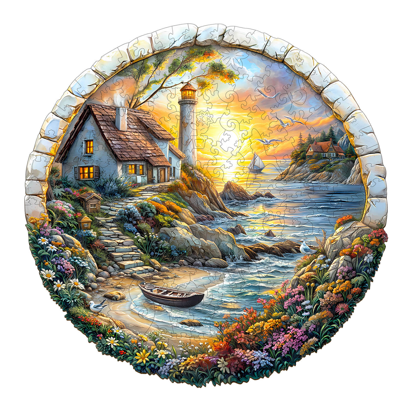 3D Sea island Wooden Jigsaw Puzzle