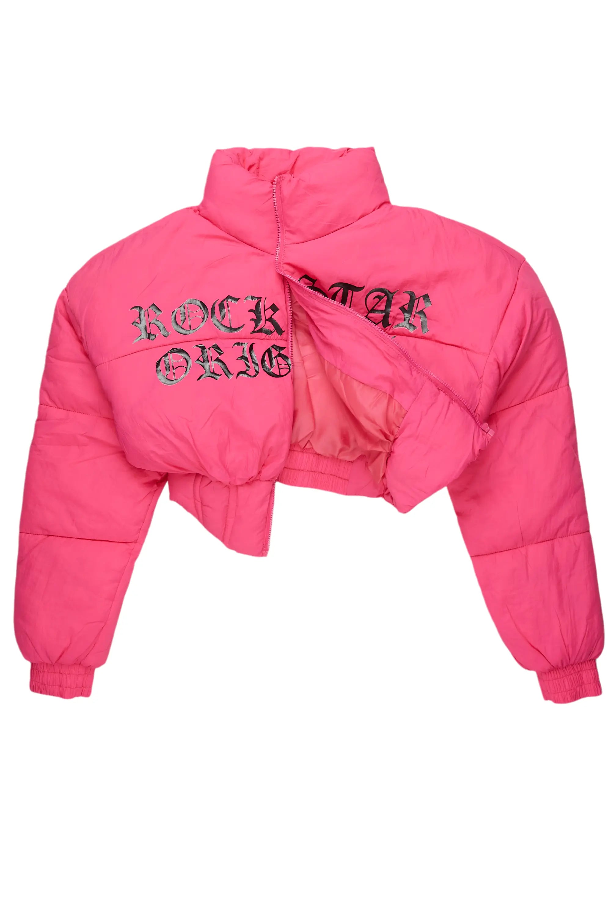 Samaiya Hot Pink Corset Puffer Jacket