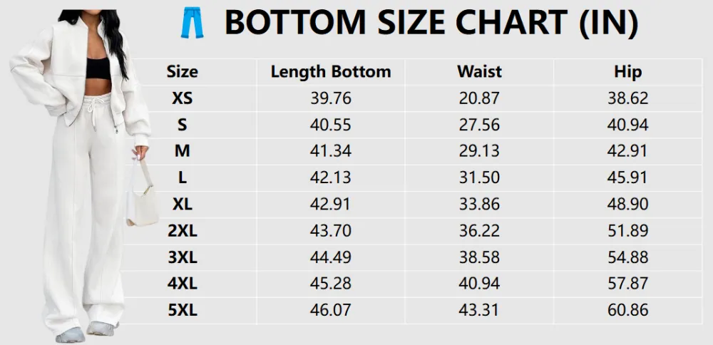 Women’s 2-Piece Set – Zip Up Jacket & Elastic Waist Pants