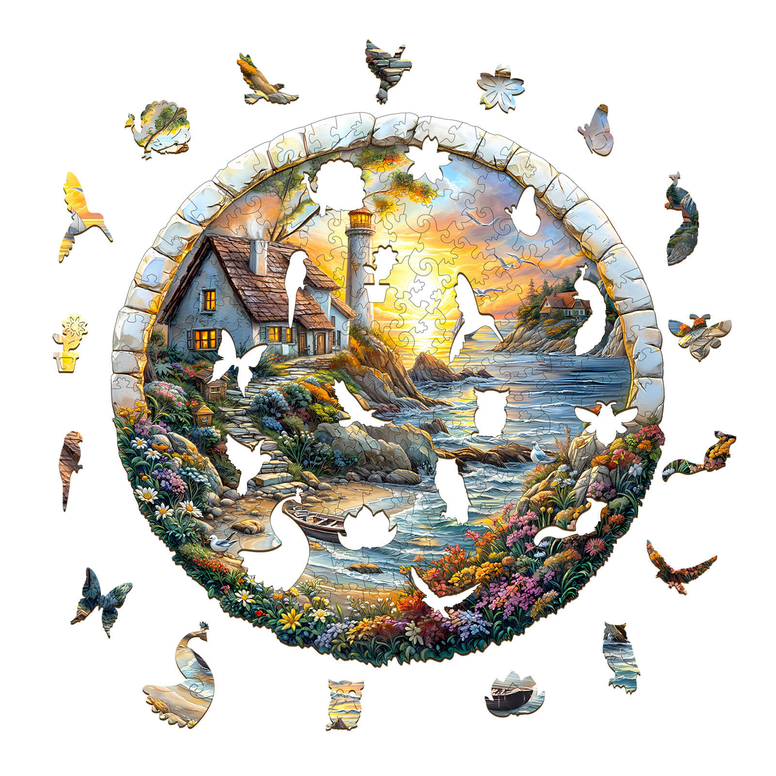 3D Sea island Wooden Jigsaw Puzzle