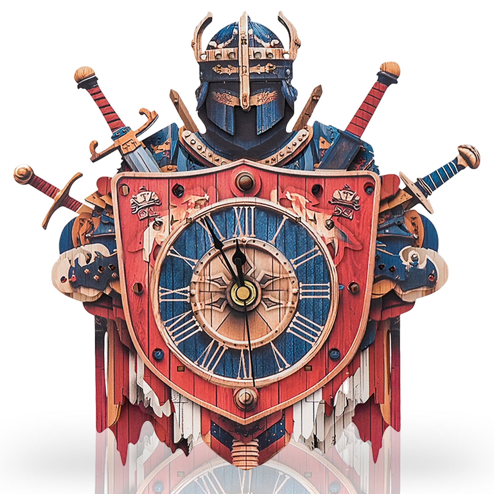 Knight – DIY Wooden Clock, 3D Puzzle Craft Kit