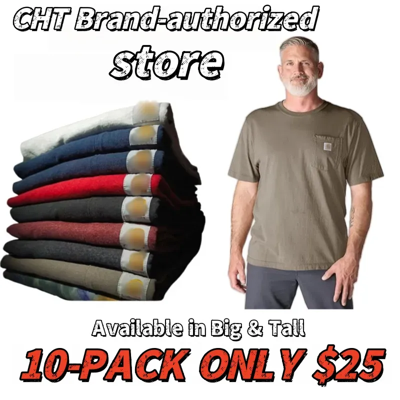 🔥Last Day Promotion!CHT Men's K87 Workwear Loose Fit Heavyweight Short-Sleeve Pocket T-Shirt (Also Available in Big & Tall)