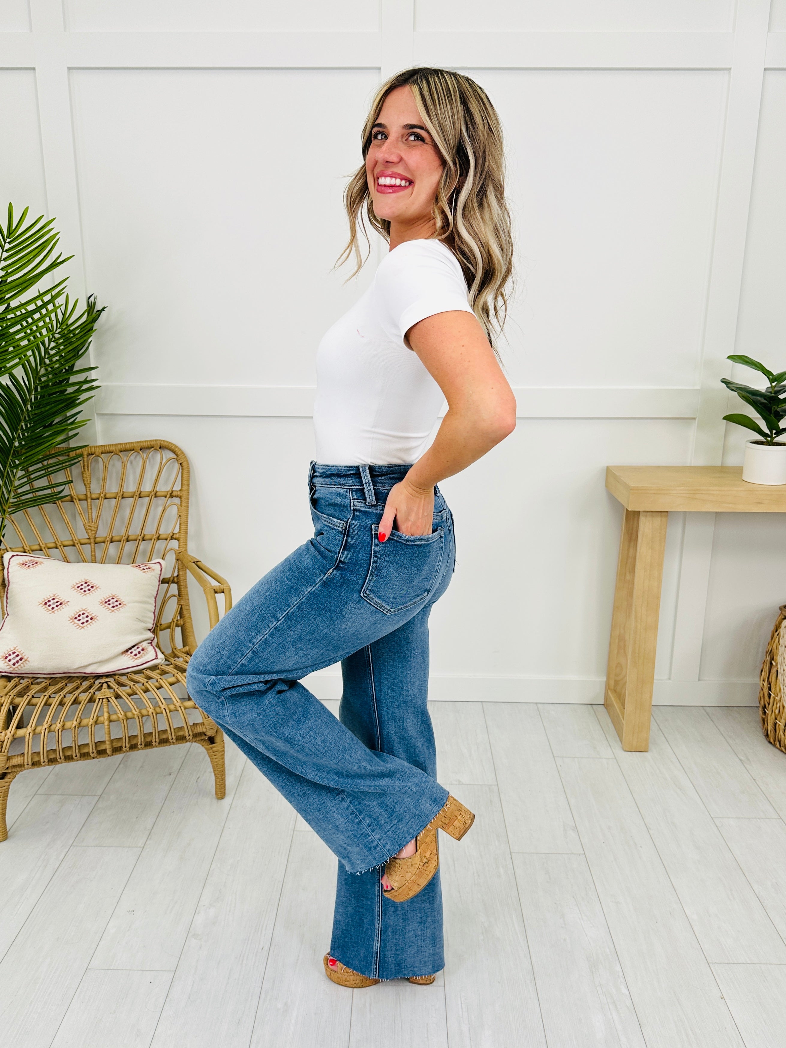 Planning Ahead Tummy Control Wide Leg Jeans
