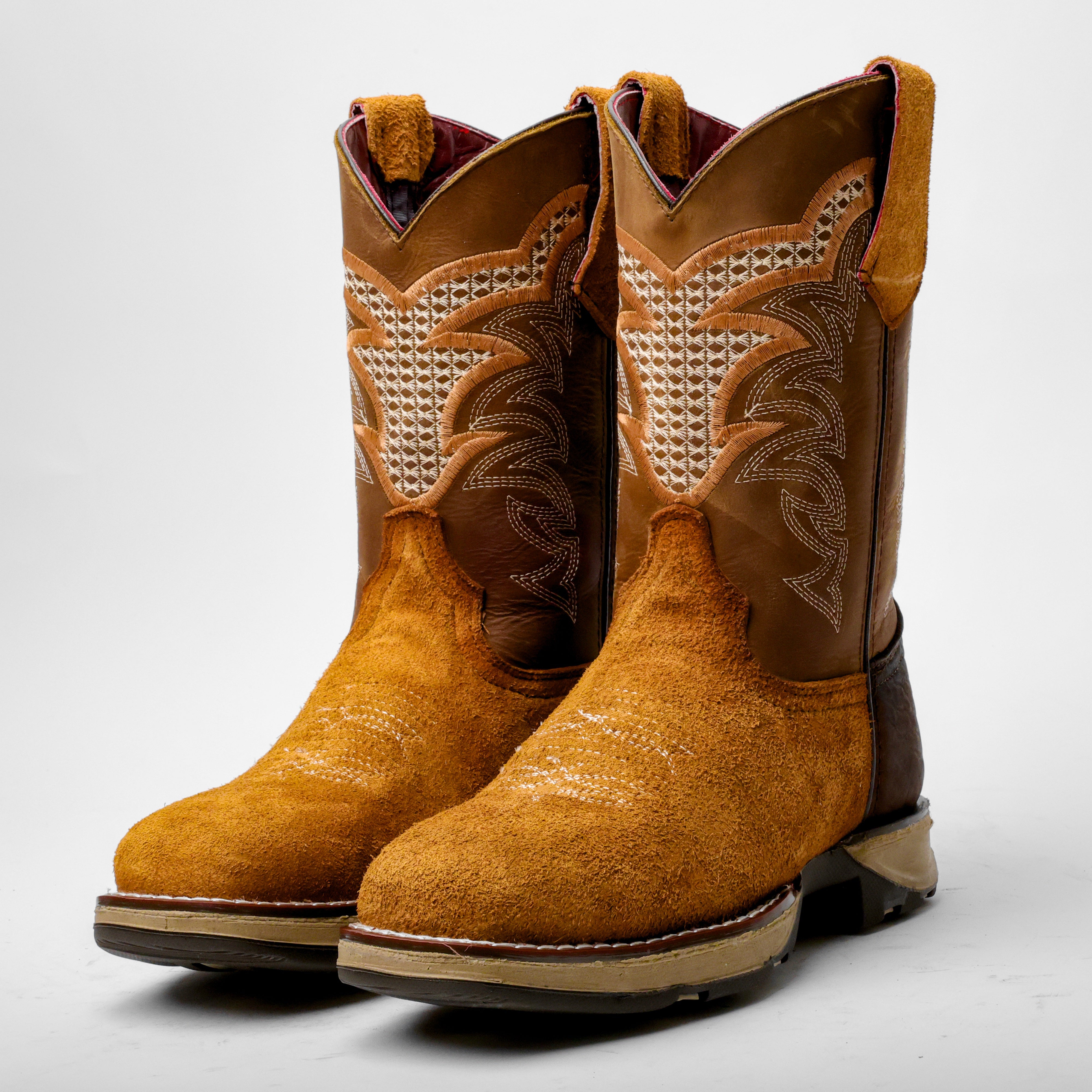 Honey Rough-Out Leather Boots With 3D Lightweight Sole - Composite Toe