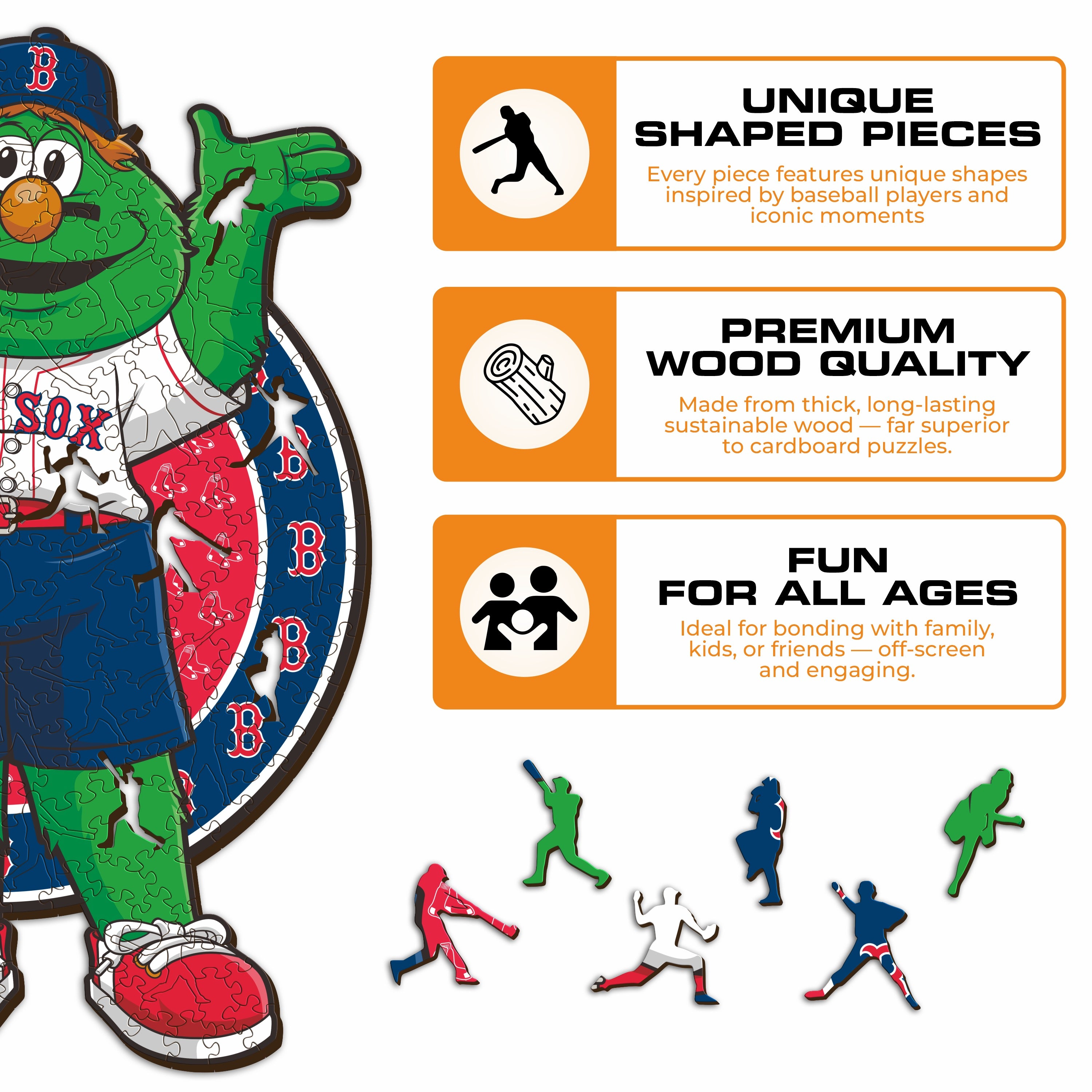 Boston Red Sox™ Mascot - Wooden Puzzle