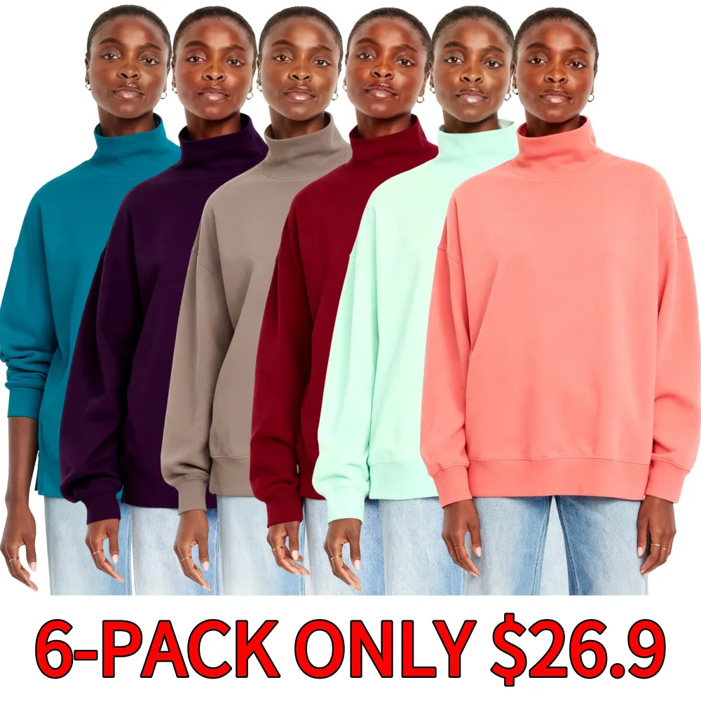 Women's loose-fitting belted sweatshirt